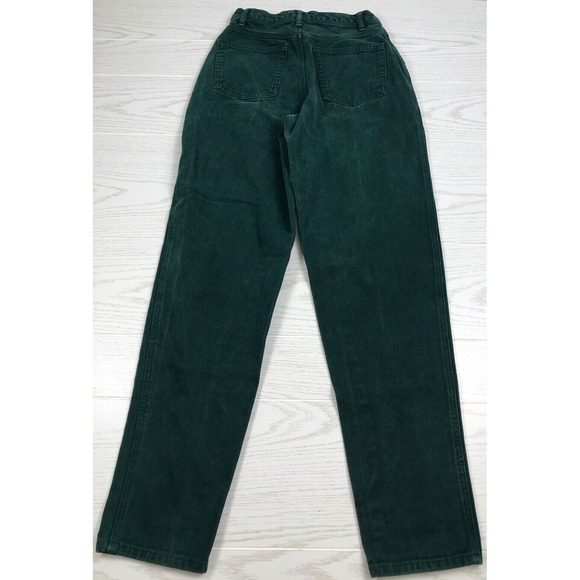 Nuovo County Seat Denim - Vintage 90s High Rise Tapered Mom Jeans Womens 7/8 Green Nuovo County Seat 25x30